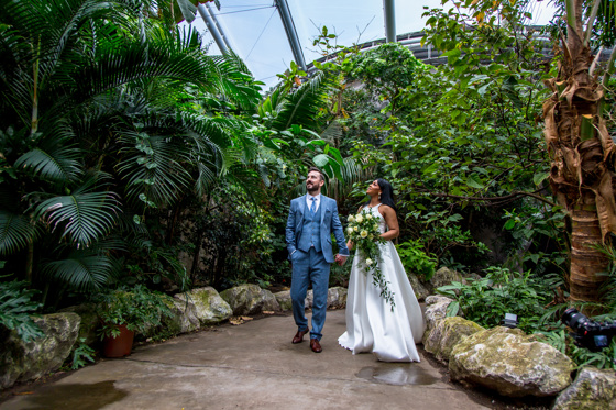 A Couple In Monsoon Forest On Their Wedding Day