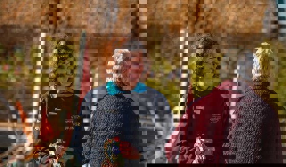 Volunteer Handing Out Leaflets At The Zoo