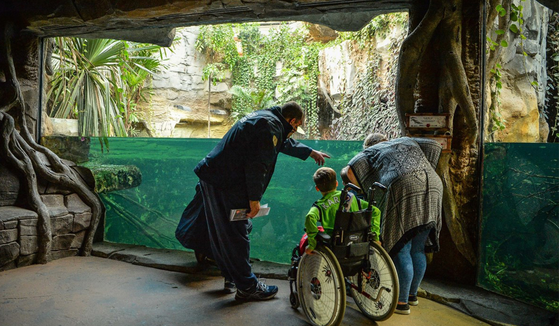 Volunteer Talking To Visitors At The Gharial Pool