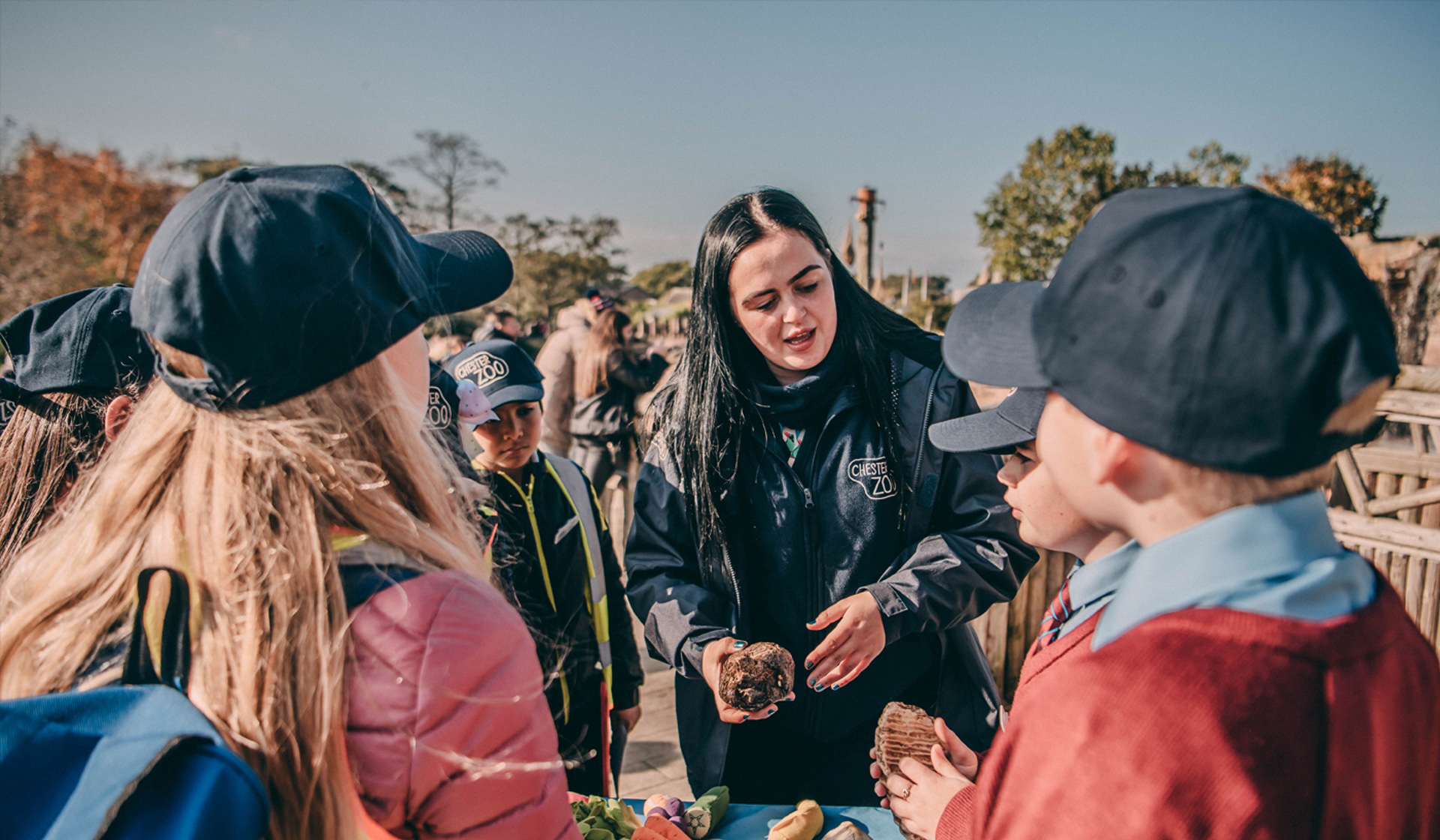 Zoo Ranger Talking To A Group Of School Children At The Zoo